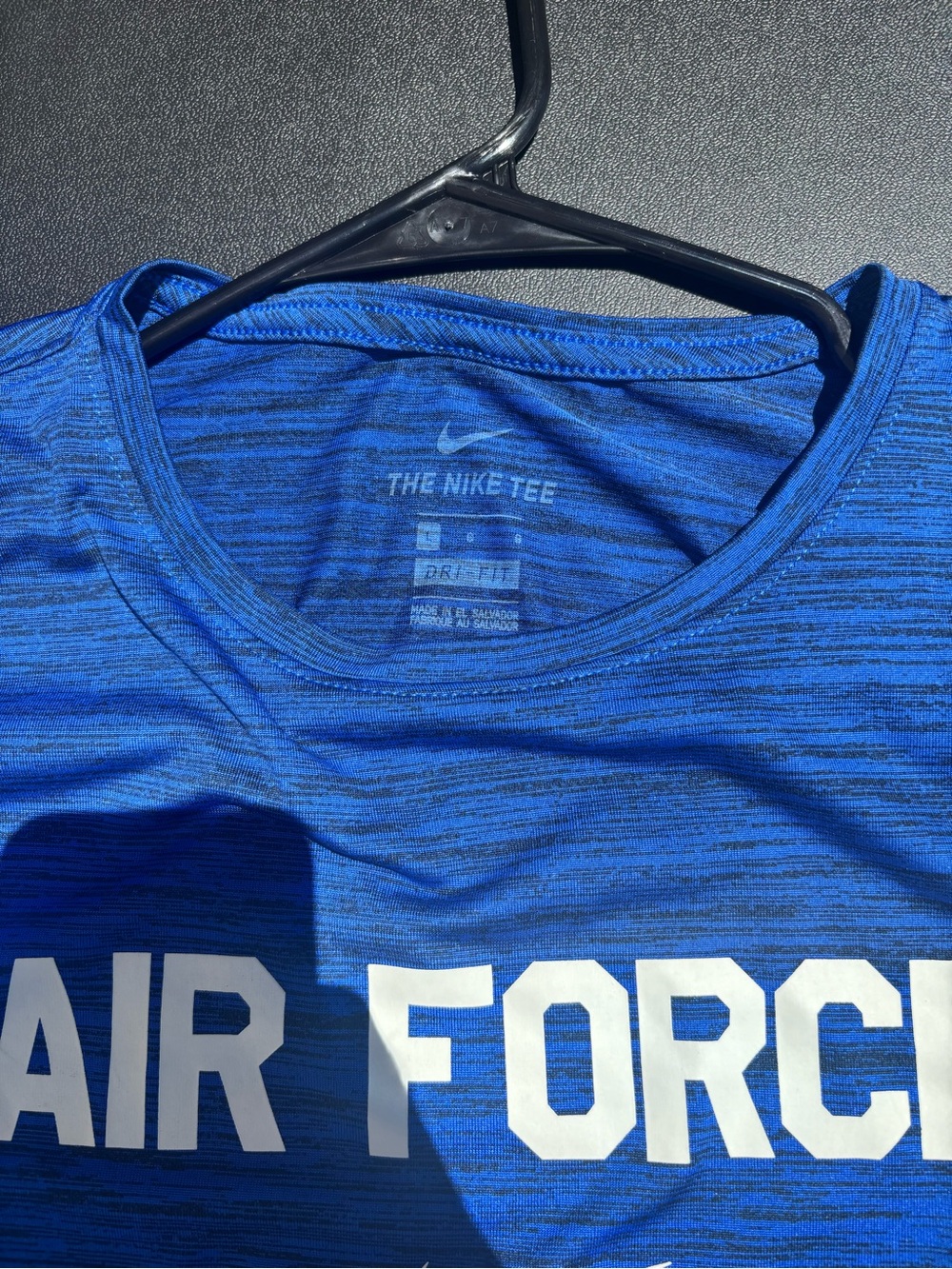 Nike Air Force Blue/Black Dri-Fit Shirt LG - Picture 3 of 3